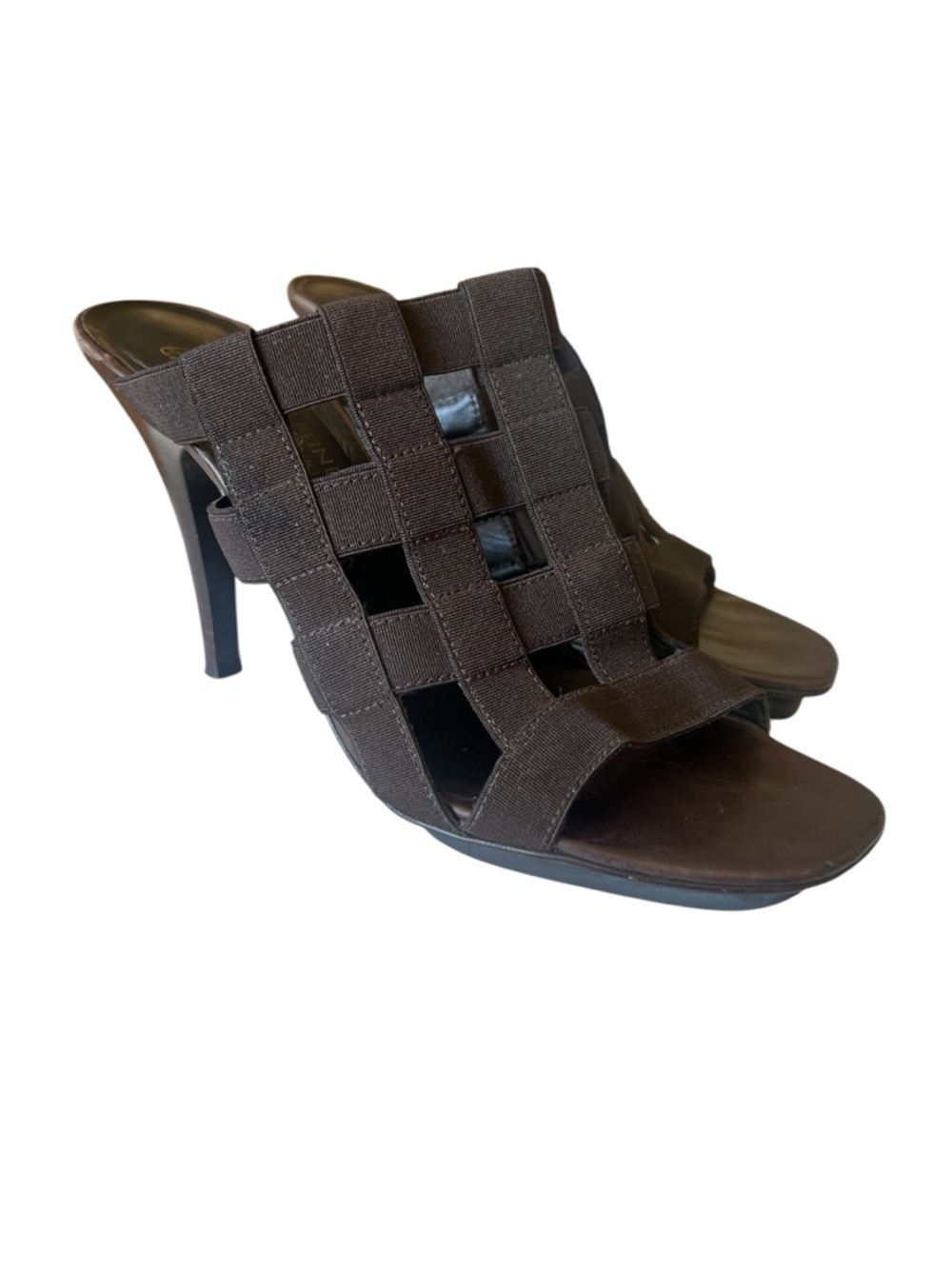Donald J Pliner Brown Woven High Heels